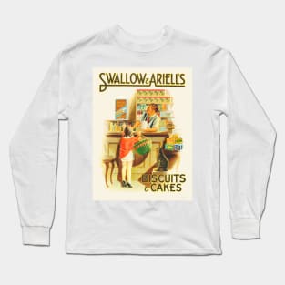 Biscuits and Cakes Vintage Advertising Poster Long Sleeve T-Shirt